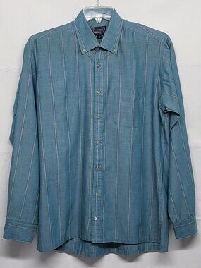 Vintage Boulevard By Block Mens Shirt Size L Tall Button Down Grandpa Core Retro